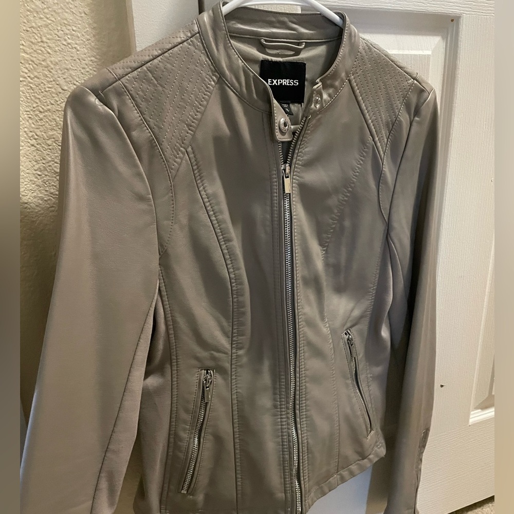Taupe express moto jacket